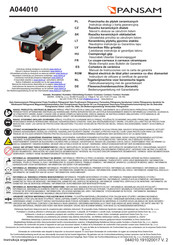 PANSAM A044010 Manual De Instrucciones Con La Carta De Garantía