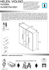 Forte HELEN HLNSET04-0001 Instrucción De Montaje