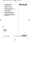 EINHELL 42.599.05 Manual De Instrucciones Original