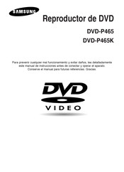 Samsung DVD-P465K Manual Del Usuario