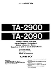 Onkyo TA-2900 Manual De Instrucciones