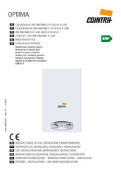 Cointra OPTIMA COB 11 D Instrucciones De Uso, Instalación Y Mantenimiento