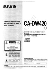 Aiwa CA-DW420U Instrucciones De Instalación