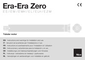 Nice Era-Era Zero E S Instrucciones Y Advertencias