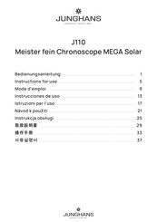 Junghans Meister fein Chronoscope MEGA Solar Manual De Instrucciones