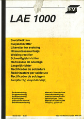 ESAB LAE 1000 Instrucciones De Uso