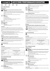 Dometic ACC3100D Manual De Instrucciones