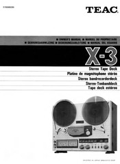 Teac X-3 Manual Del Usuario