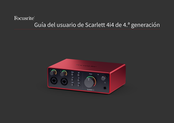 Focusrite Scarlett 4i4 Guia Del Usuario