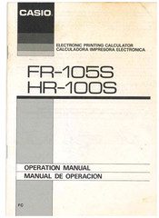 Casio HR-100S Manual De Operación