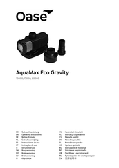 Oase AquaMax Eco Gravity Serie Instrucciones De Uso