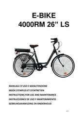 E-Bike 4000RM 26 LS Instrucciones De Uso Y Mantenimiento