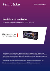 Remington PRO-Ion Straight Manual Del Usuario