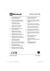 EINHELL TP-CS 18/190 Li BL - Solo Manual De Instrucciones Original