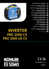 Kohler SDMO PRO 2000 C5 Manual De Utilización Y Mantenimiento