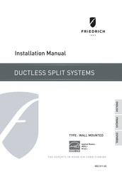 Friedrich MR12C1J Manual De Instalación