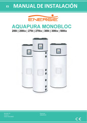 Energie AQUAPURA MONOBLOC 300i Manual De Instalación