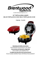 Brentwood Appliances TS-257R Instrucciones De Operación Y Seguridad