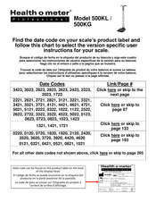 Health O Meter Professional 500KG Manual Del Usuario