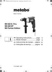 Metabo BE 622 S- R+L Instrucciones De Manejo