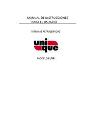 UNIQUE UVR1500 Manual De Instrucciones Para El Usuario