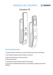 TECDOFY T8 Manual De Usuario