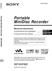 Sony MZ-NHF800 Manual De Instrucciones