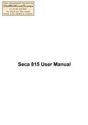 Seca 815 Guía Rápida