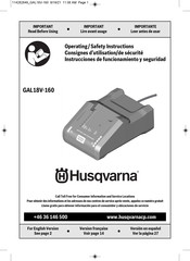 Husqvarna GAL18V-160 Instrucciones De Funcionamiento Y Seguridad