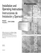 Panasonic CW-C52RU Instrucciones De Instalación Y  Operación