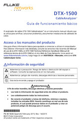 Fluke Networks DTX-1500 Guía De Funcionamiento Básico