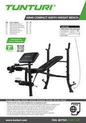 Tunturi WB40 Compact Width Weight Bench Manual Del Usuario