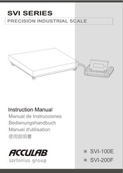 Acculab SVI-100E Manual De Instrucciones