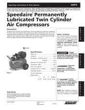 Speedaire 4UP73 Instrucciones De Operación Y Manual De Repuestos