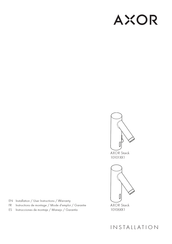 Axor Starck 10101 1 Serie Instrucciones De Montaje / Manejo / Garantía