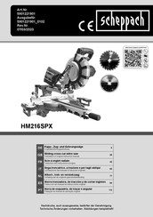 Scheppach HM216SPX Traduccion Del Manual De Instrucciones Originale