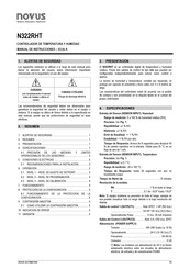 Novus N322RHT Manual De Instrucciones