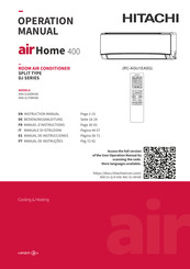 Hitachi airHome 400 Manual De Instrucciones