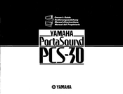 Yamaha PortaSound PCS-30 Manual Del Propietário