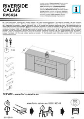 Forte RIVERSIDE CALAIS RVSK24 Instrucciones De Montaje