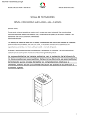 Stufe a pellet Italia S.MONICA Manual De Instrucciones