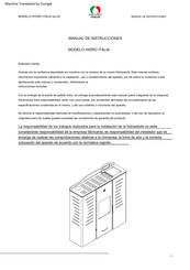 Stufe a pellet Italia HIDRO ITALIA Manual De Instrucciones