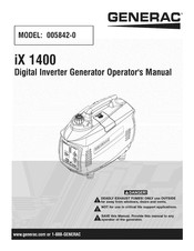 Generac iX 1400 Manual Del Usuario