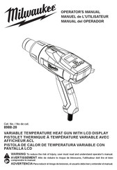 Milwaukee 8988-20 Manual Del Operador