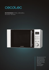 cecotec MICROONDAS STEEL CON GRILL Manual De Instrucciones