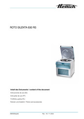 Hettich ROTO SILENTA 630 RS Instrucciones De Uso