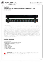 Panduit ATLONA AT-HDR-CAT-8 Guia De Instalacion