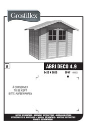 Grosfillex ABRI DECO 4.9 Manual De Montaje