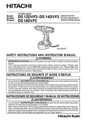 Hitachi DS 14DVF3 Manual De Instrucciones