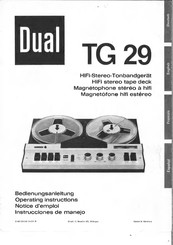 Dual TG 29 Instrucciones De Manejo